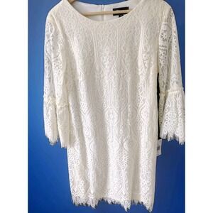 Lace Dress by RN Studio‎ Bell Sleeves Feminine Old Money Semi-Formal Lined New